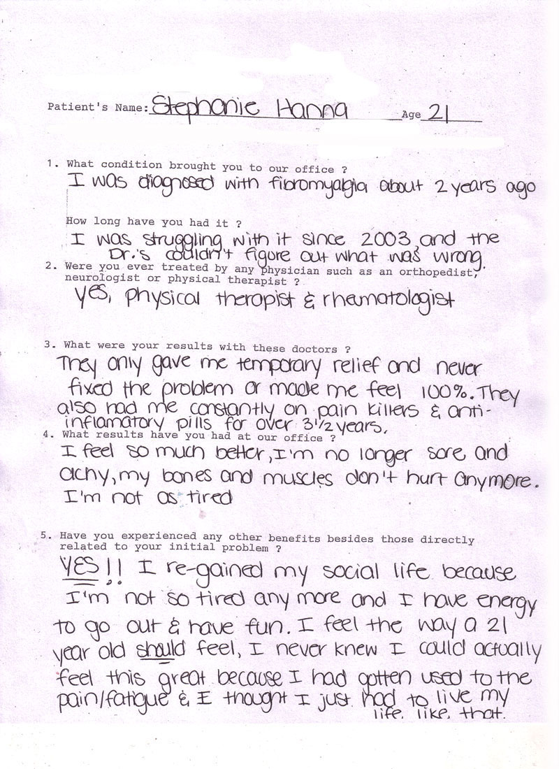 Fibromyalgia Fatigue Patient Testimonial