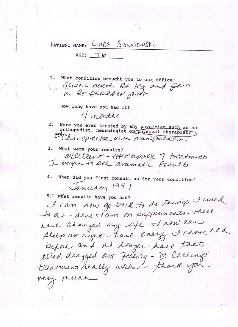 Sciatica & Leg Pain Patient Testimonial